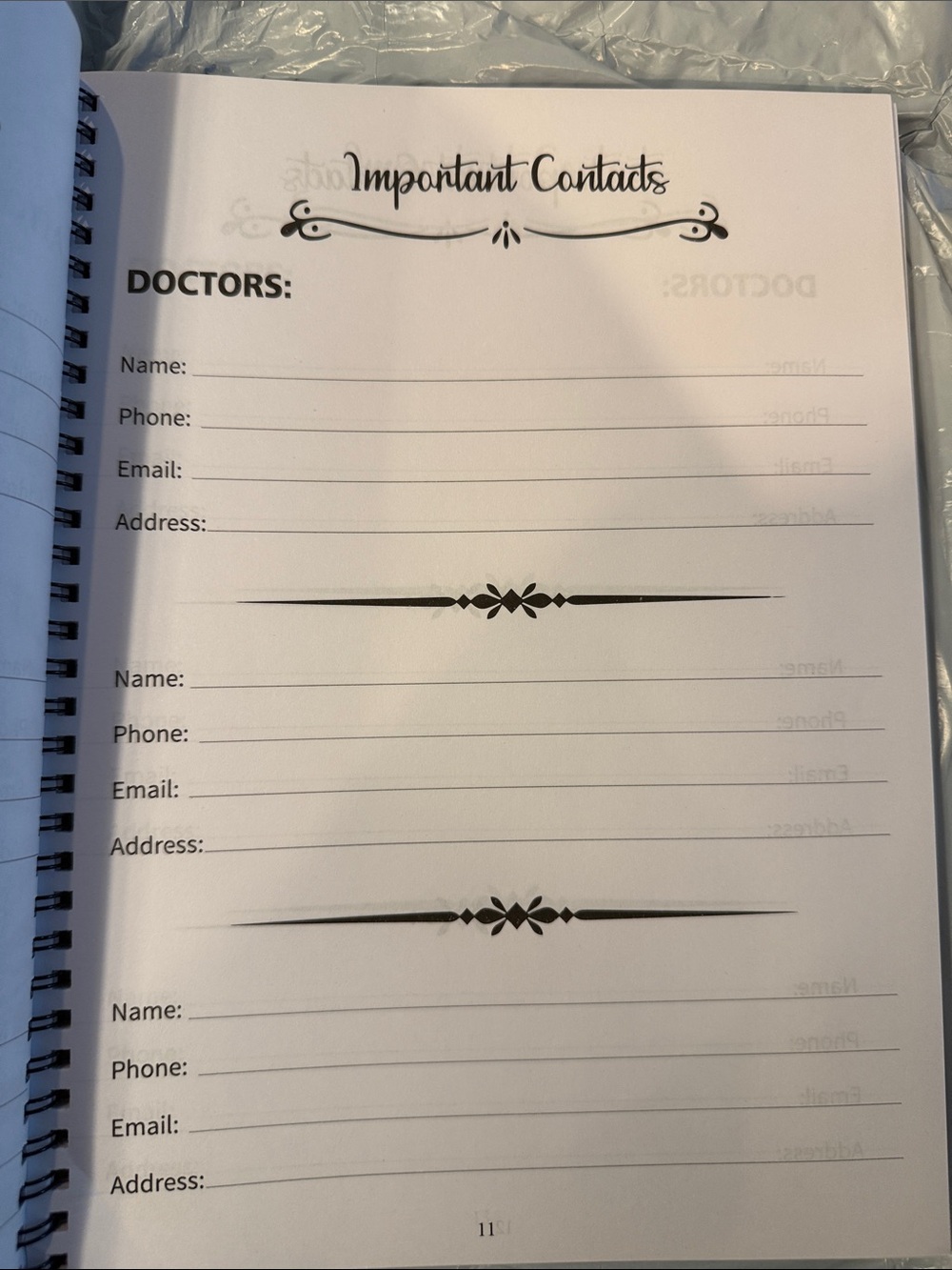 End of Life Planner — Black and White Hardcover Journal - Picture 5 of 11
